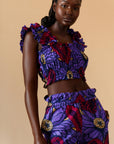 Nyira Crop Top - Pomegranate