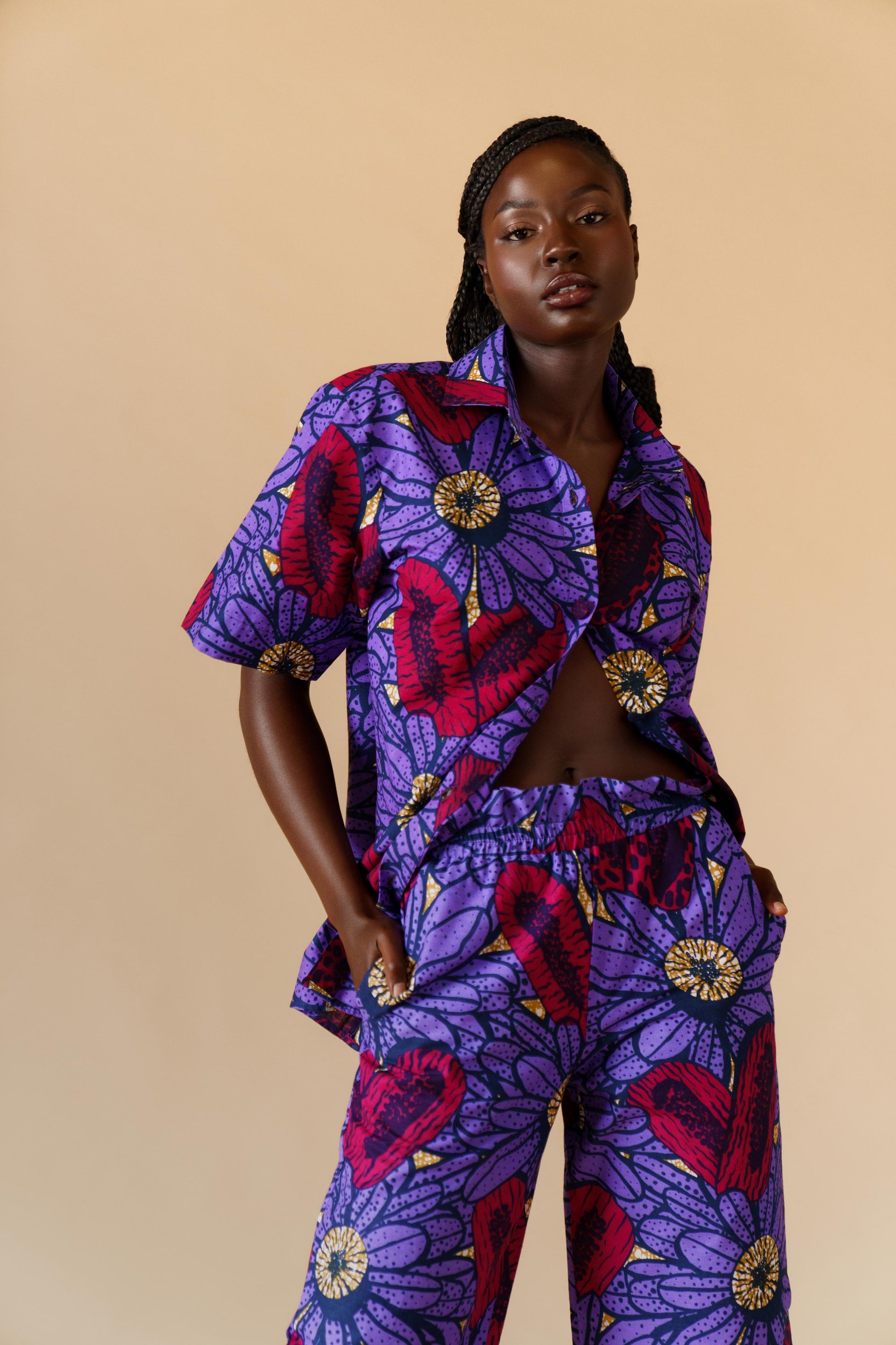 Itunu Oversized Top - Pomegranate