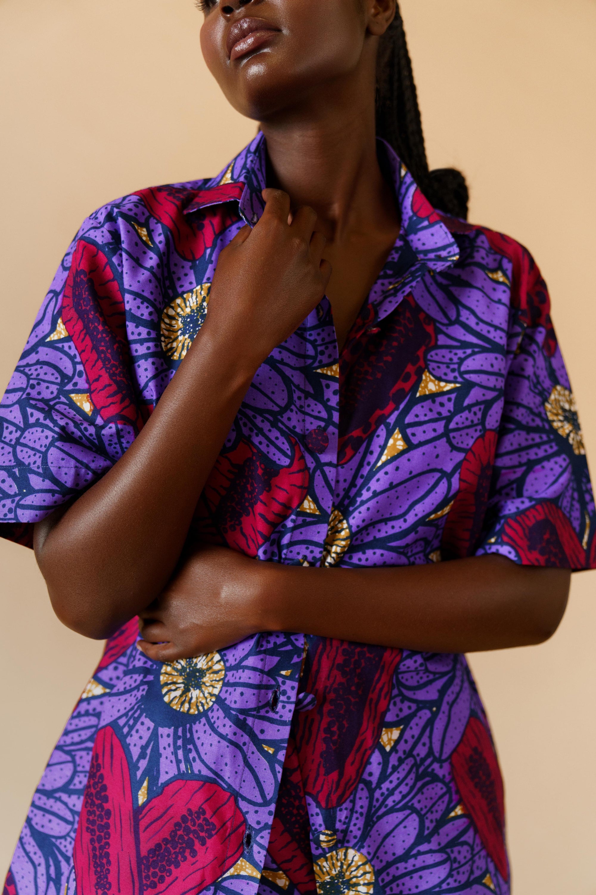 Itunu Oversized Top - Pomegranate